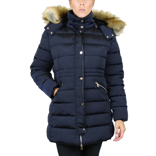 Women's Heavyweight Parka Jacket with Detachable Faux Fur Hood - GalaxybyHarvic