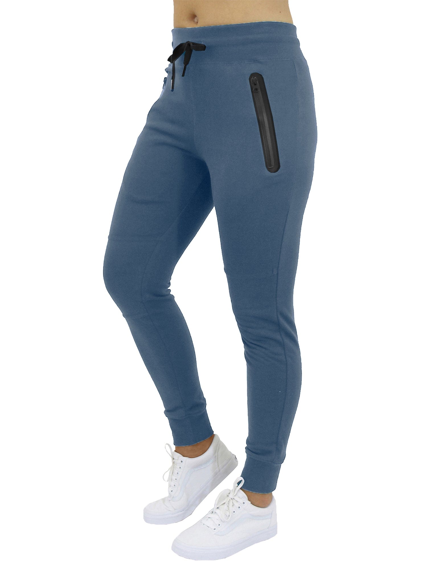 Women's Loose Fit Jogger Sweatpants with Zipper Pockets
