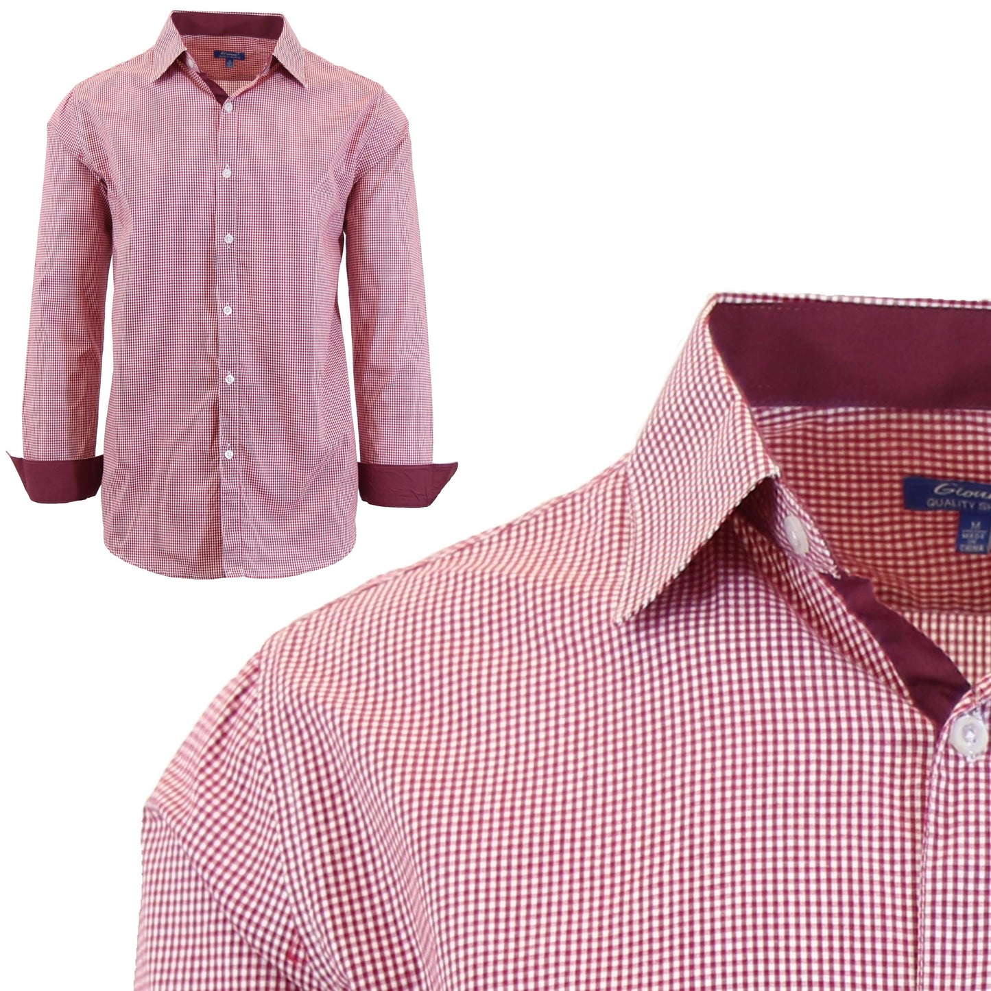 Men's Long Sleeve Cotton Dress Shirts - GalaxybyHarvic