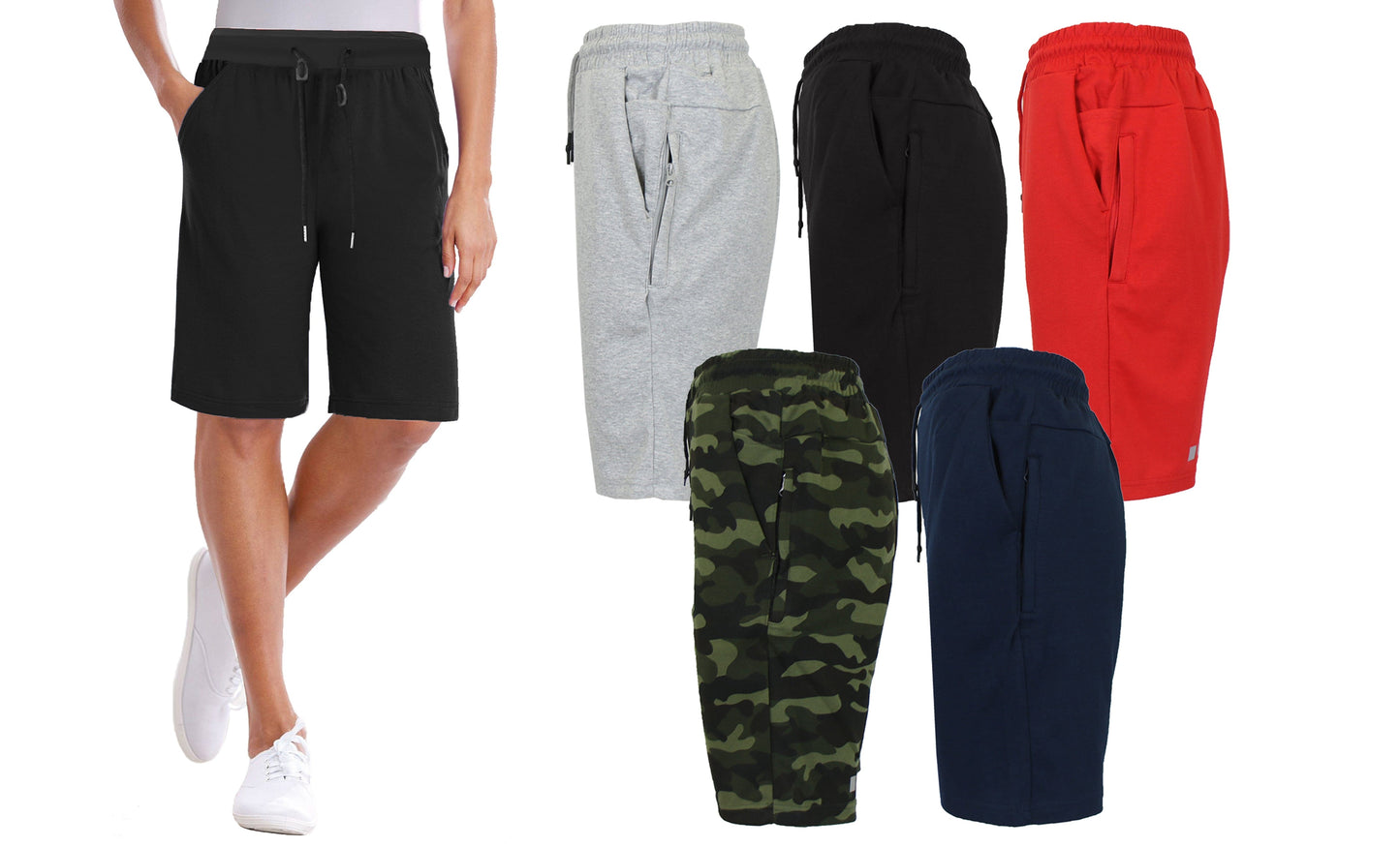 3-PACK Women's Tech Fleece Performance Active Shorts Set - GalaxybyHarvic