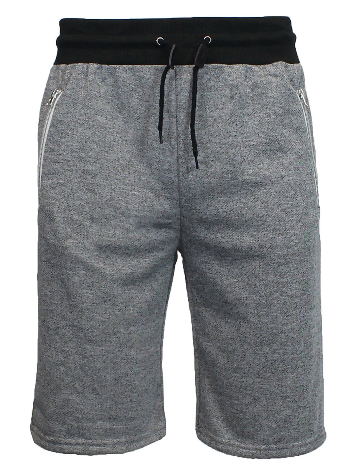 Men's Marled or Solid French Terry Shorts with Zipper Pockets - GalaxybyHarvic