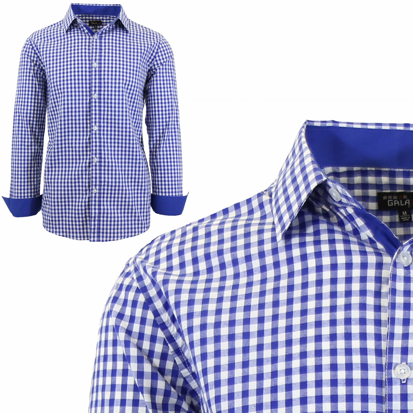 Men's Long Sleeve Cotton Dress Shirts - GalaxybyHarvic