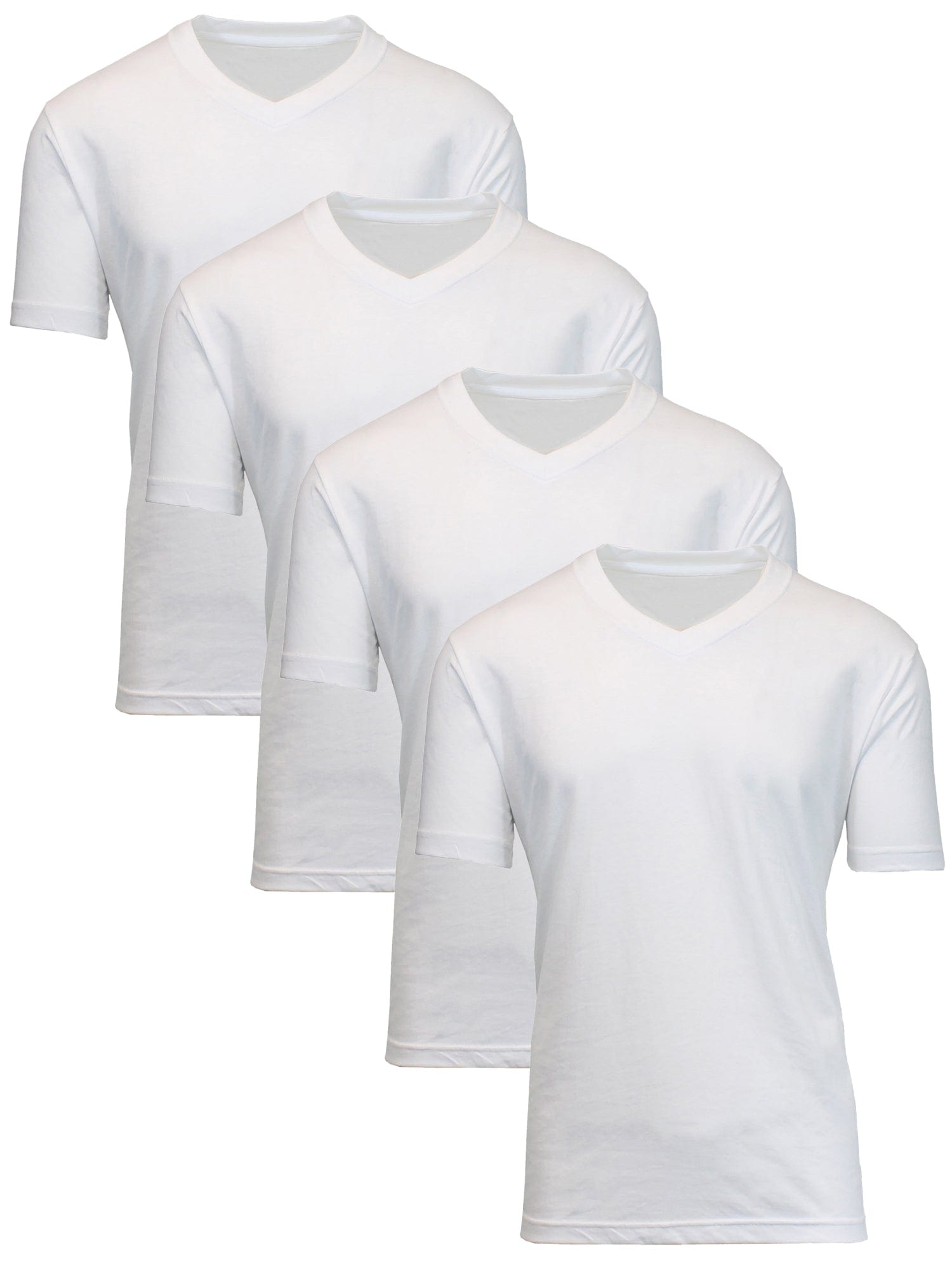 Men's (4-Pack) Short Sleeve V-Neck Modern Fit Classic Tees (S-3XL) - GalaxybyHarvic