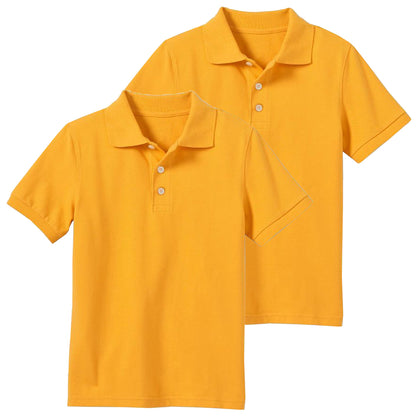 2-Pack School Uniform Tagless Polo Tshirt for Little Boys & Big Boys