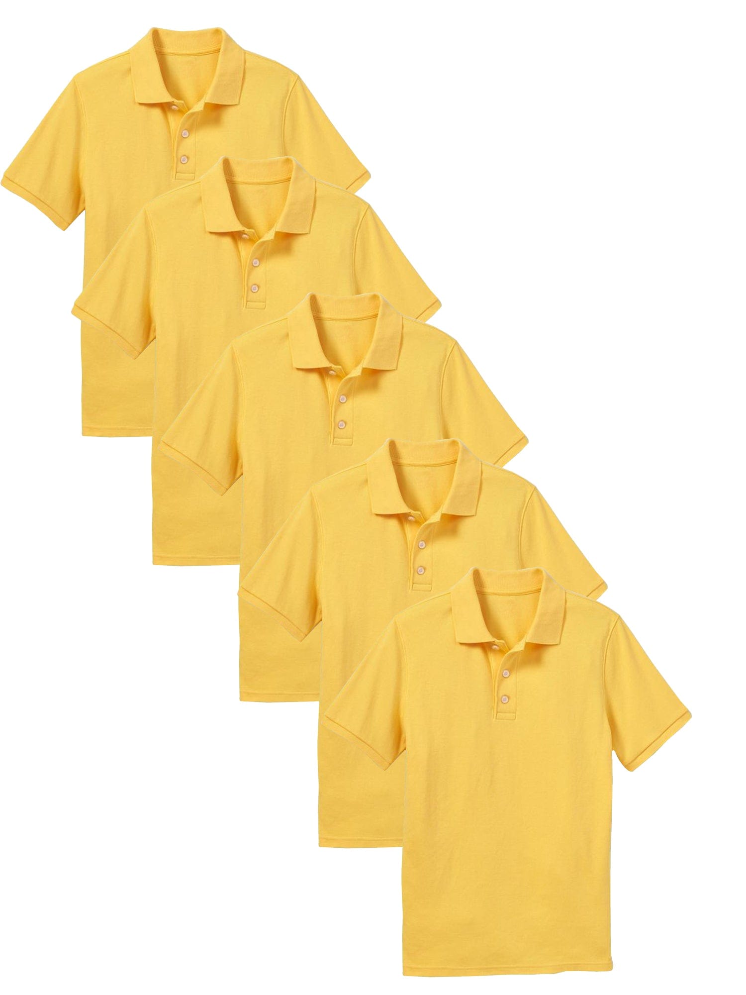 Boy's (5-PACK) Short Sleeve Polo Shirt (Sizes 8-20) - GalaxybyHarvic