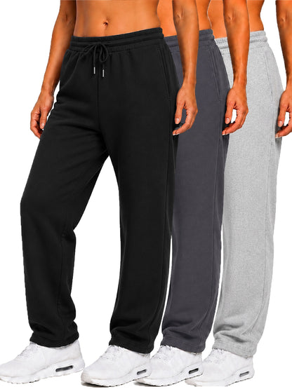 3-Pack Women's Loose Fit Fleece Jogger Sweatpants (S-3XL) - GalaxybyHarvic