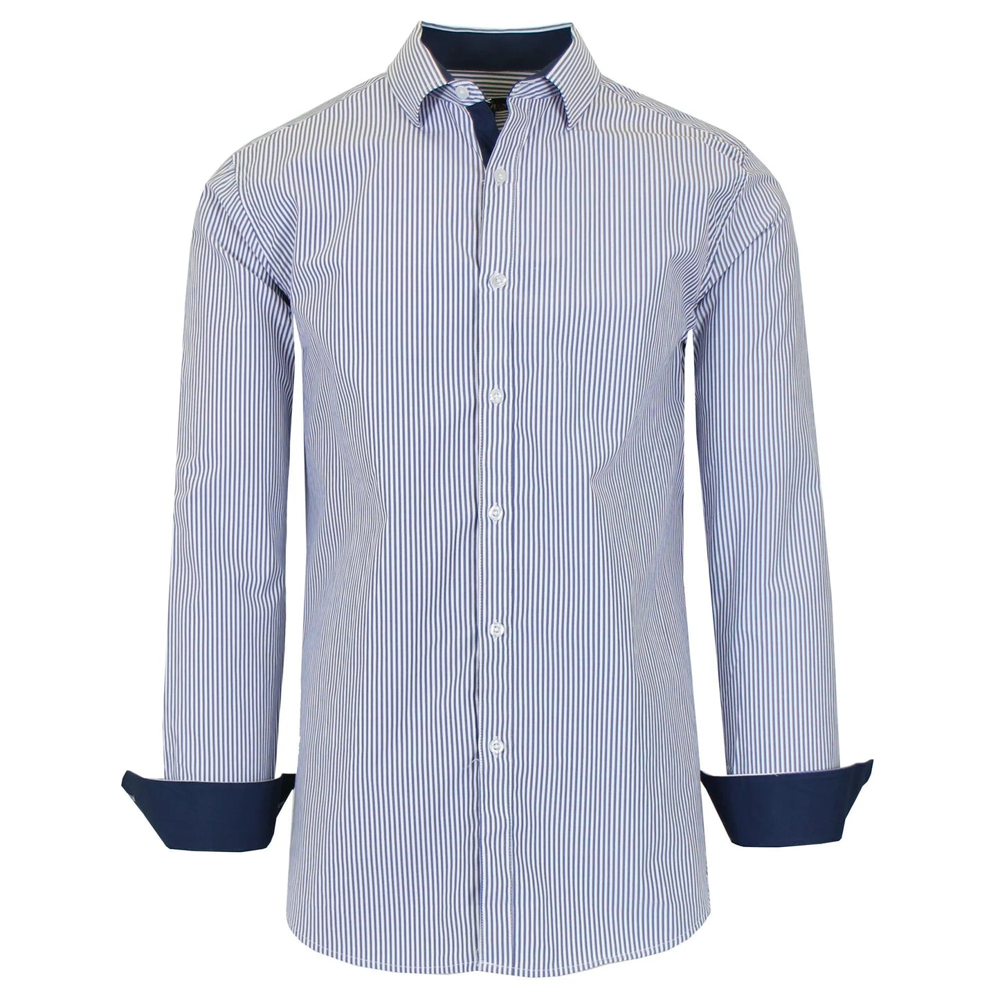 Men's Long Sleeve Slim Fit Dress Shirts (S-2XL) - GalaxybyHarvic
