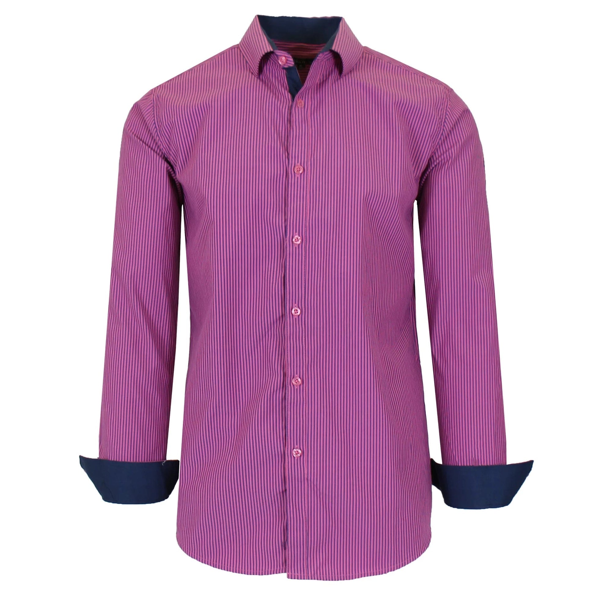 Men's Long Sleeve Slim Fit Dress Shirts (S-2XL) - GalaxybyHarvic