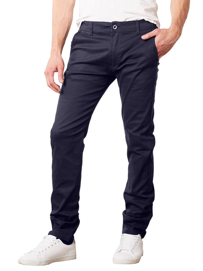 Pantalones chinos súper elásticos y ajustados para uso diario para hombre (tallas 30-42)