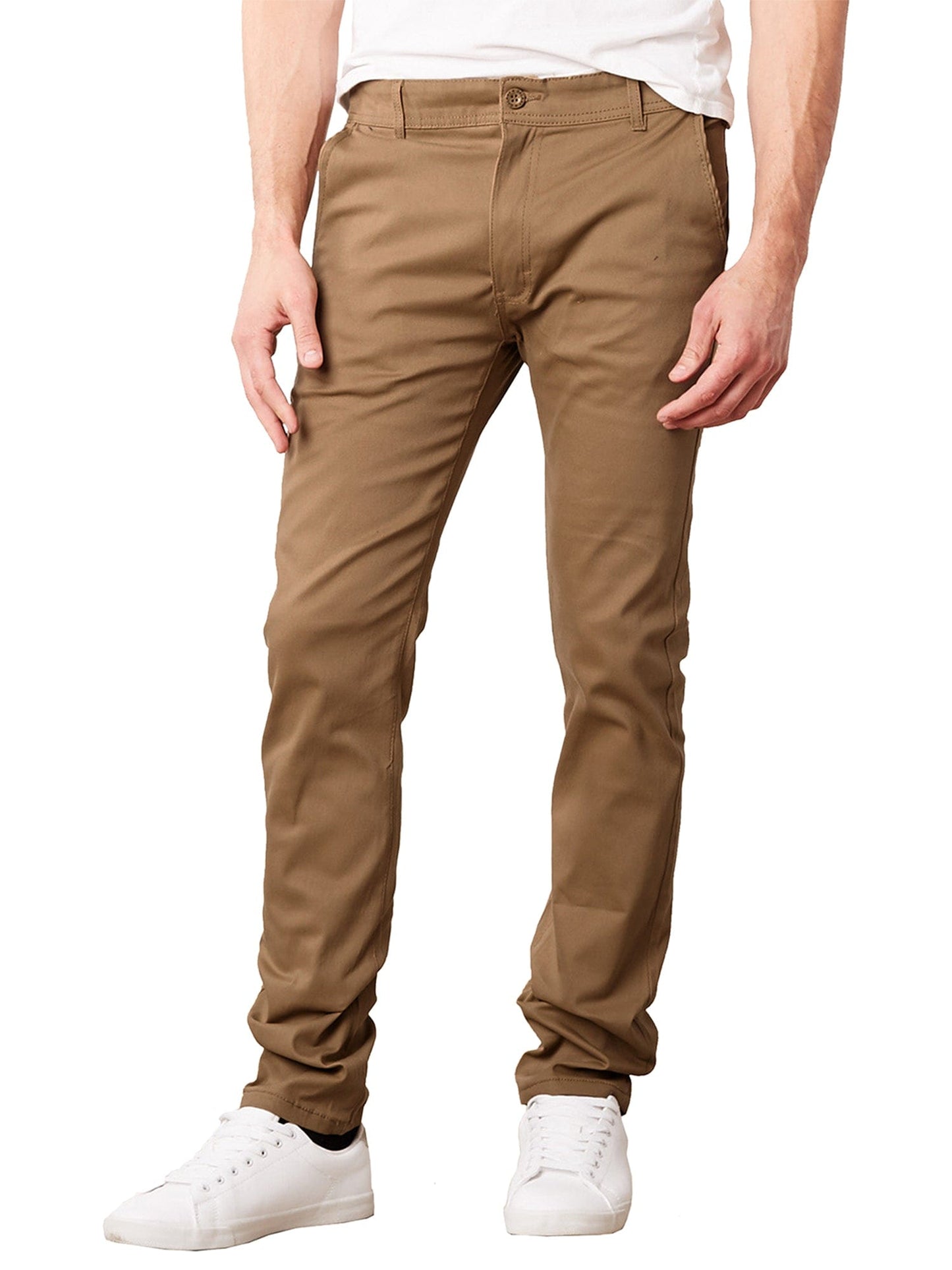 Pantalones chinos súper elásticos y ajustados para uso diario para hombre (tallas 30-42)