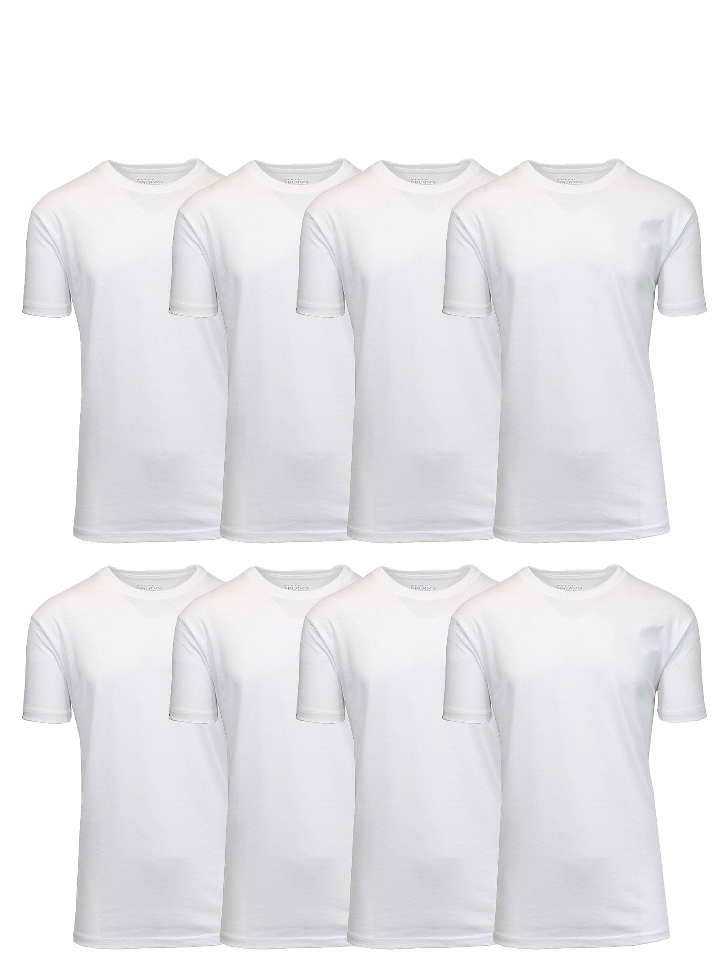Camiseta clásica de mezcla de algodón de manga corta con cuello redondo para hombre (S-3XL), paquete de 8 