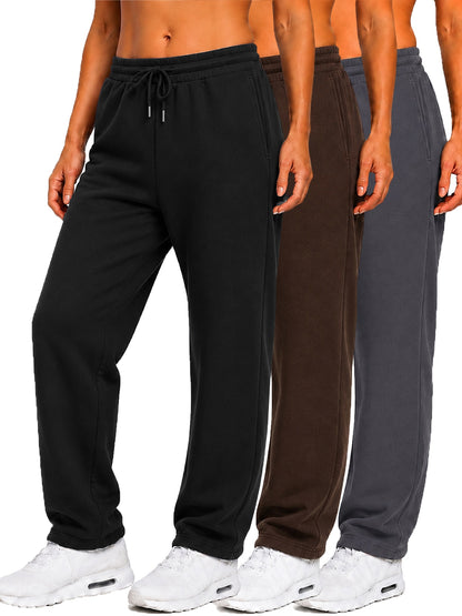 3-Pack Women's Loose Fit Fleece Jogger Sweatpants (S-3XL) - GalaxybyHarvic