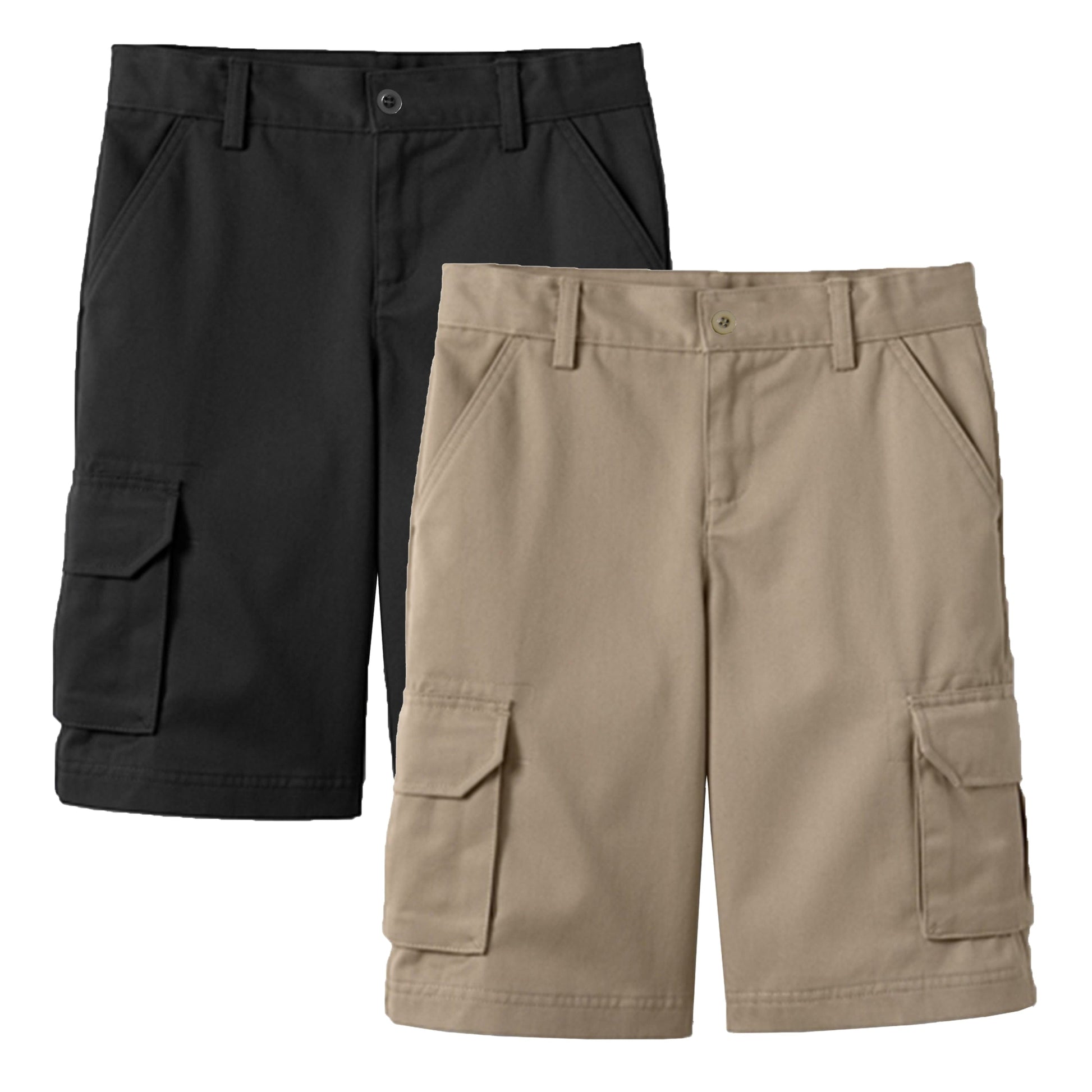 2-Pack Boy's Stretch Cotton Cargo Shorts (Sizes, 8-18) - GalaxybyHarvic