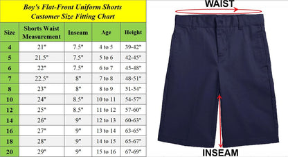 Boys (3-Pack) Stretch Flat Front Twill School Uniform Shorts - GalaxybyHarvic