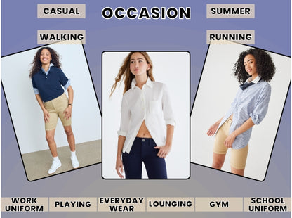 Juniors School Uniform Super Stretch Bermuda Shorts - GalaxybyHarvic