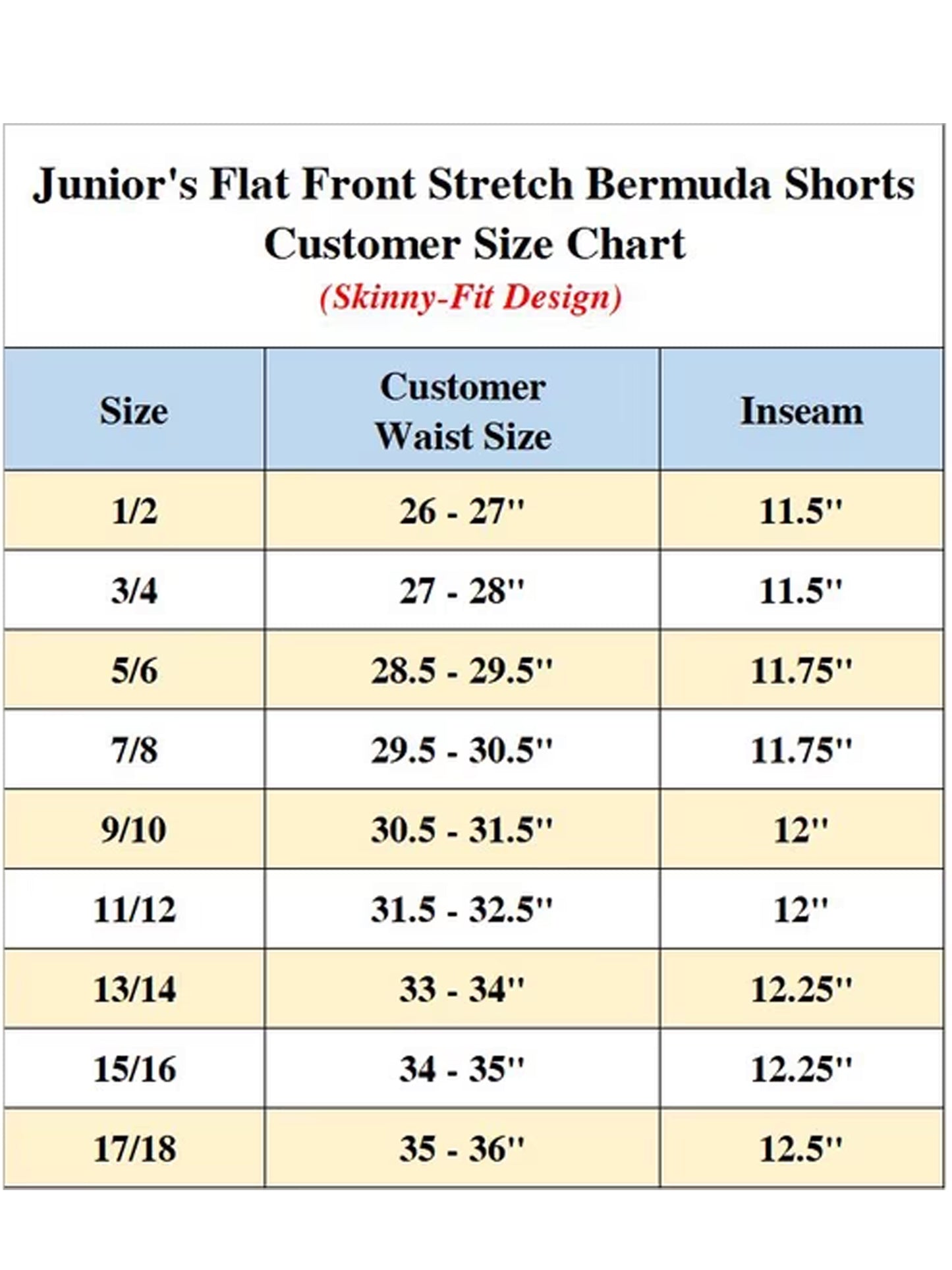 Juniors School Uniform Super Stretch Bermuda Shorts - GalaxybyHarvic