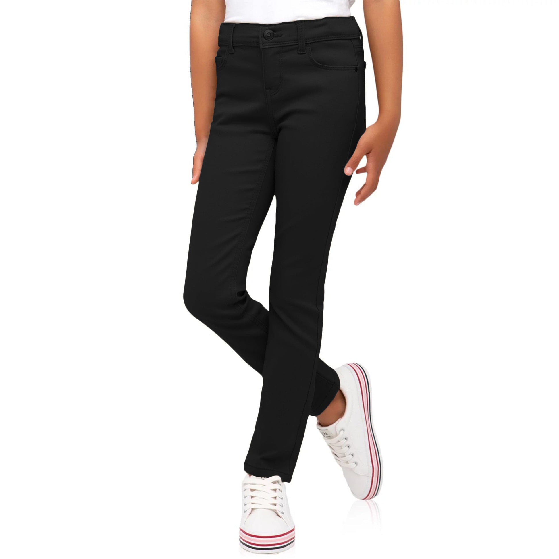 Girl's Super Stretch Pencil Skinny Uniform Pant - GalaxybyHarvic