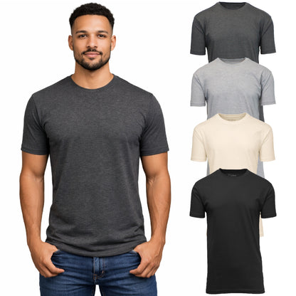 4-Pack Men's Casual Crew Neck T-Shirt Tee (S-3XL)