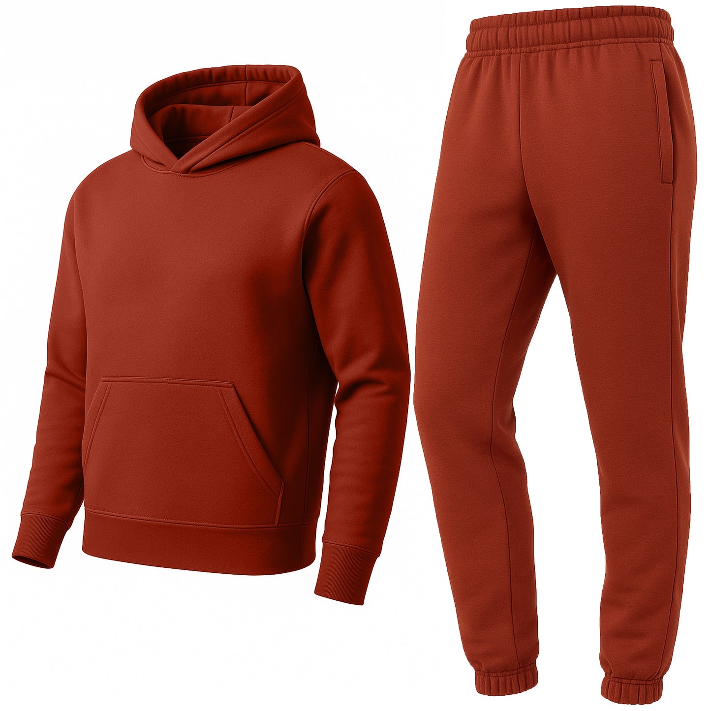 Men’s Heavyweight Soft Fleece Cotton Blend Pullover Hoodie & Sweatpants Jogging Set (S-2XL)