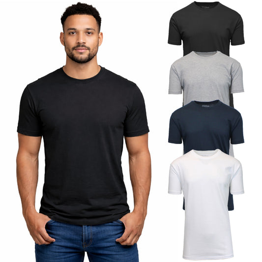 4-Pack Men's Casual Crew Neck T-Shirt Tee (S-3XL) - GalaxybyHarvic