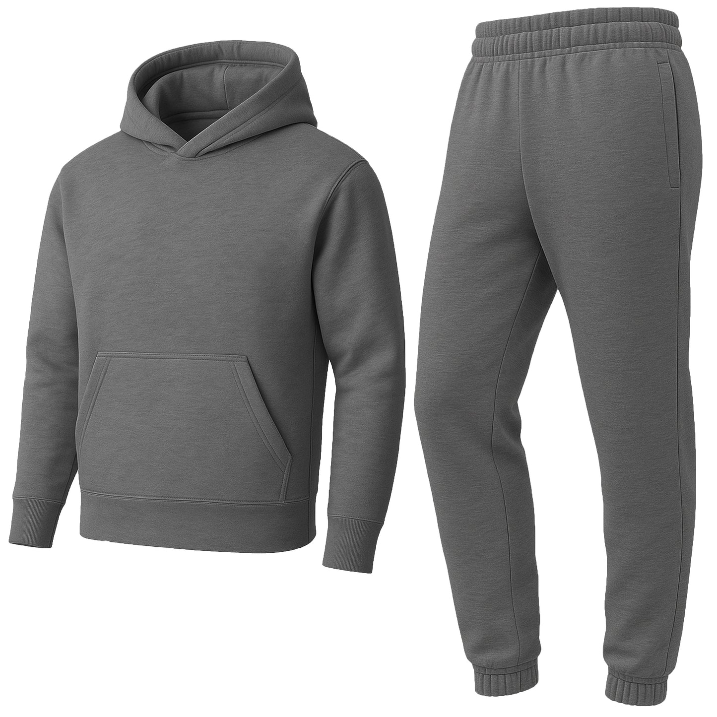 Men’s Heavyweight Soft Fleece Cotton Blend Pullover Hoodie & Sweatpants Jogging Set (S-2XL)