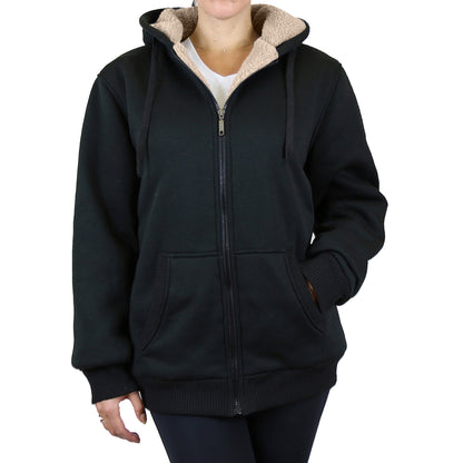 Women's Loose Fit Tech Sherpa Fleece-Lined Zip Hoodie - GalaxybyHarvic