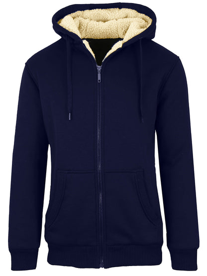 Mens Regular Fit Heavyweight Sherpa Fleece Lined Hoodie (S-2XL) - GalaxybyHarvic