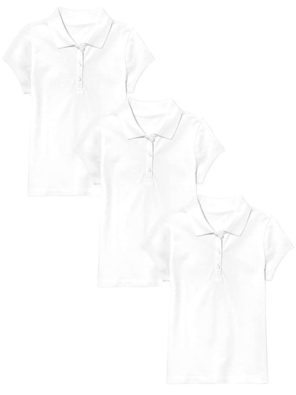 Girl's (3-PACK) Short Sleeve Polo Shirt (Sizes S-2X) - GalaxybyHarvic