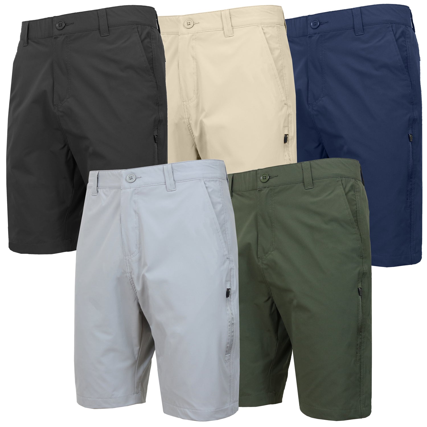 3-Pack Men's 6 Pocket All Motion Stretch Utility Golf Shorts (32-42) - GalaxybyHarvic