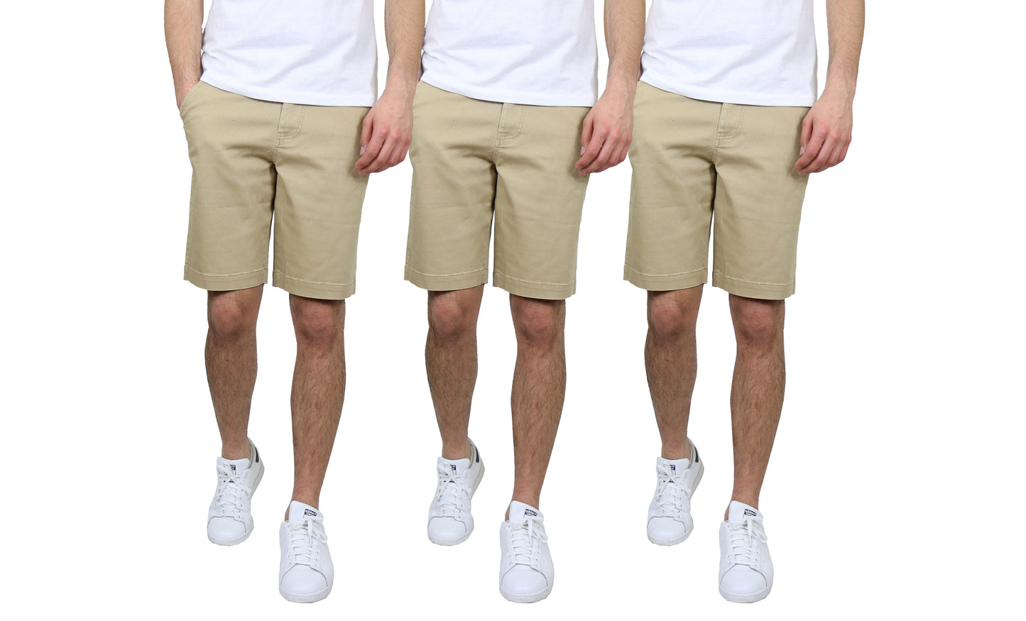 Men's 3Pack Cotton Stretch Chino Shorts - GalaxybyHarvic