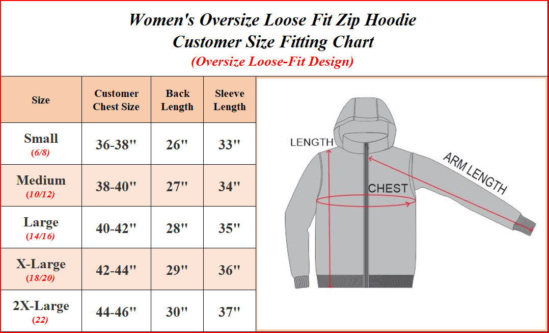 [3-Pack] Women’s Oversized Loose-Fit Fleece-Lined Full-Zip Hoodie