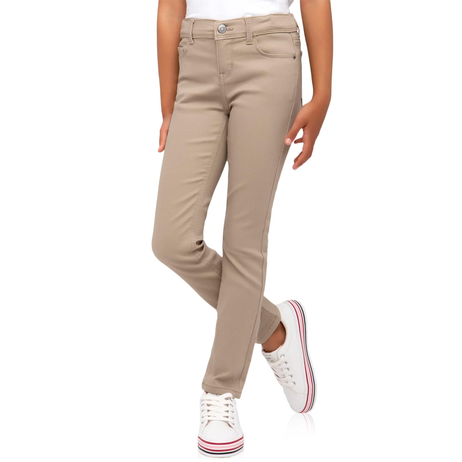 Girl's Super Stretch Skinny 5-Pocket Uniform Soft Chino Pant –  GalaxybyHarvic