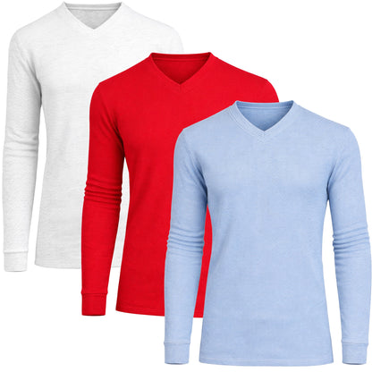 3-Pack Men's Long Sleeve Thermal Shirts (S-5XL)
