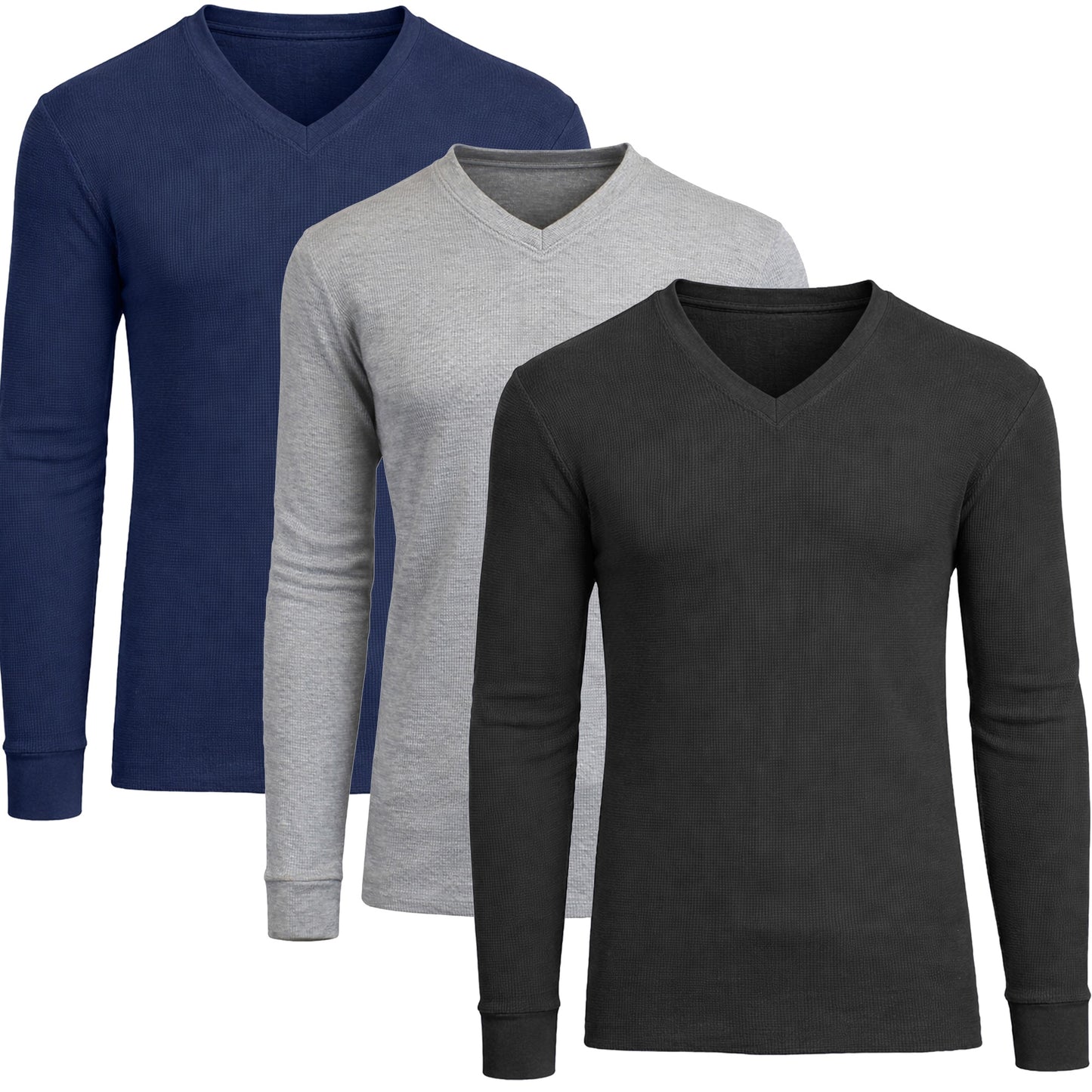 3-Pack Men's Long Sleeve Thermal Shirts (S-5XL)