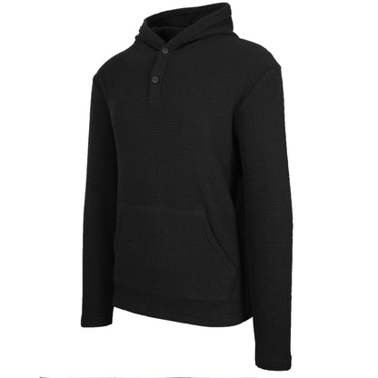 Men's Waffle Knit Thermal Pullover Hoodie (S-3XL)