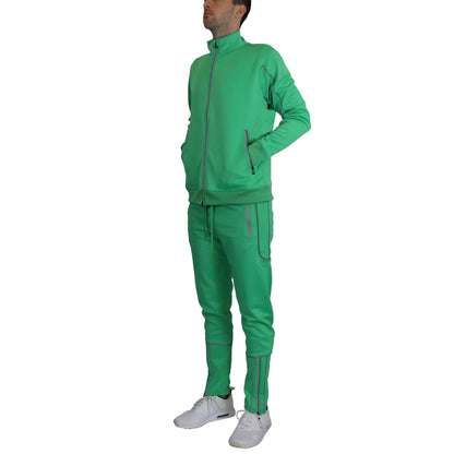 Men’s Moisture Wicking Quick Dry Performance Reflective Track Jacket & Jogger 2-Piece Set (Sizes, S-2XL) - GalaxybyHarvic