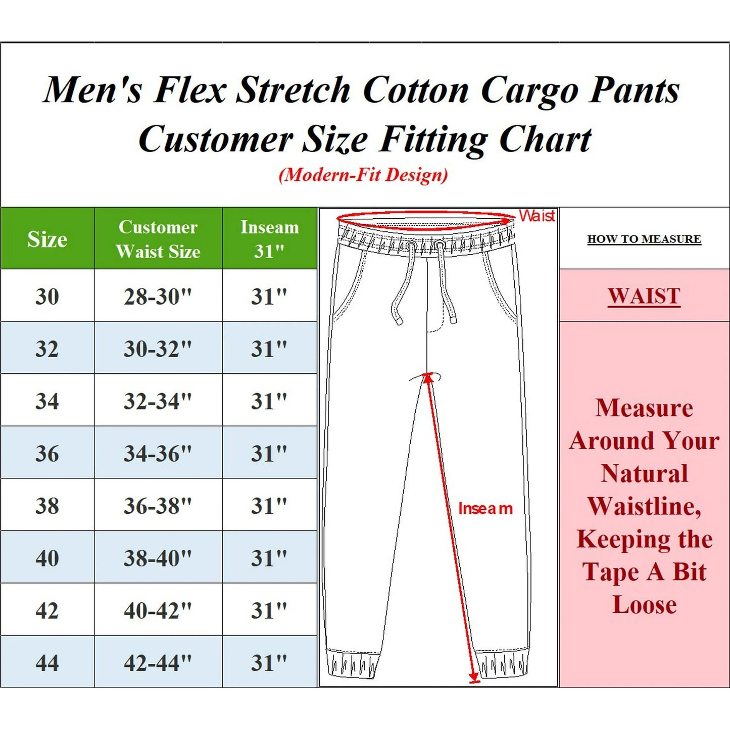 3-Pack Men's Flex-Stretch Cotton Cargo Pants – Comfortable, Durable & Versatile (31-Inch Inseam)