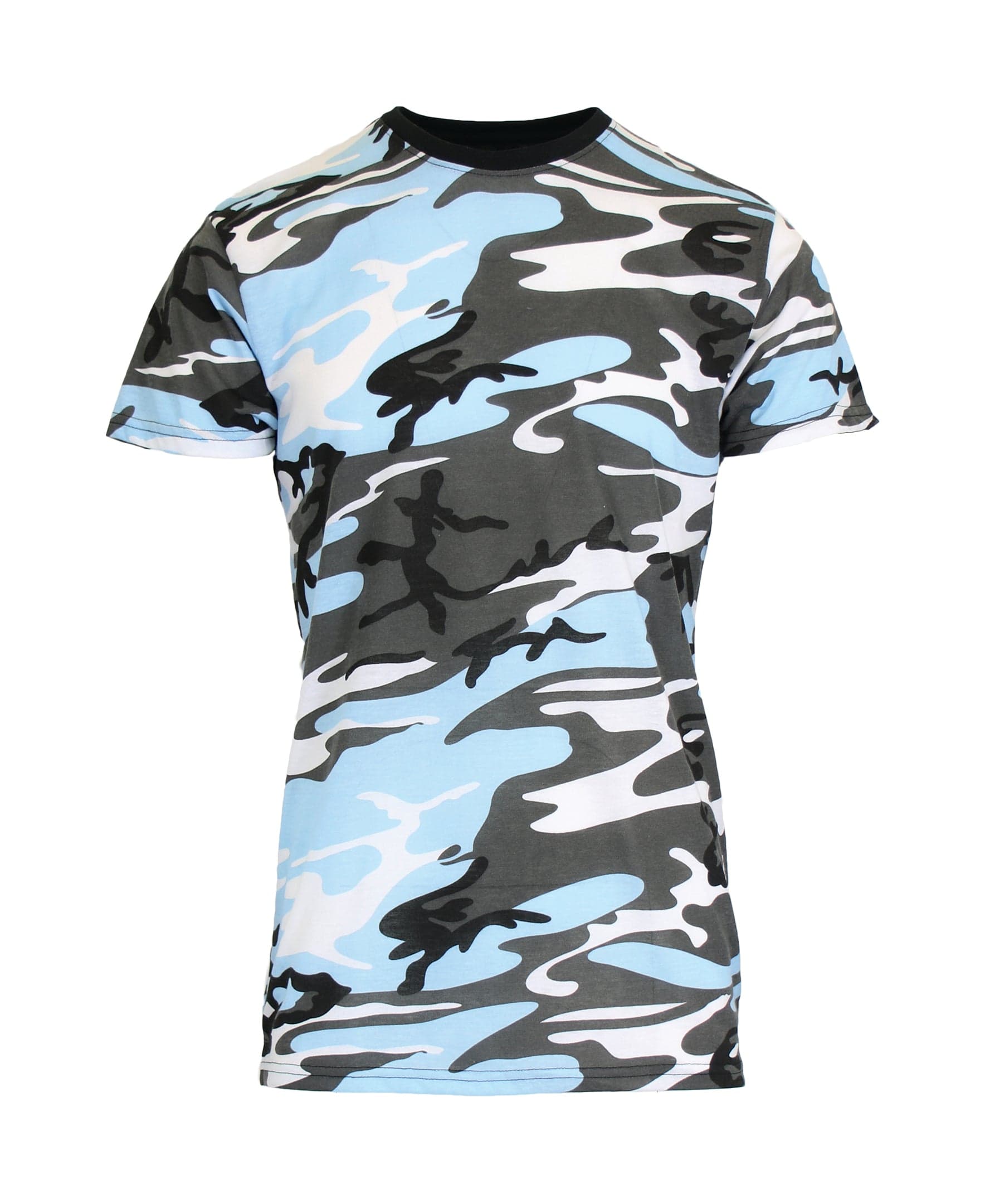 Men's Short Sleeve Hi-Low Crew Neck Camo Tee