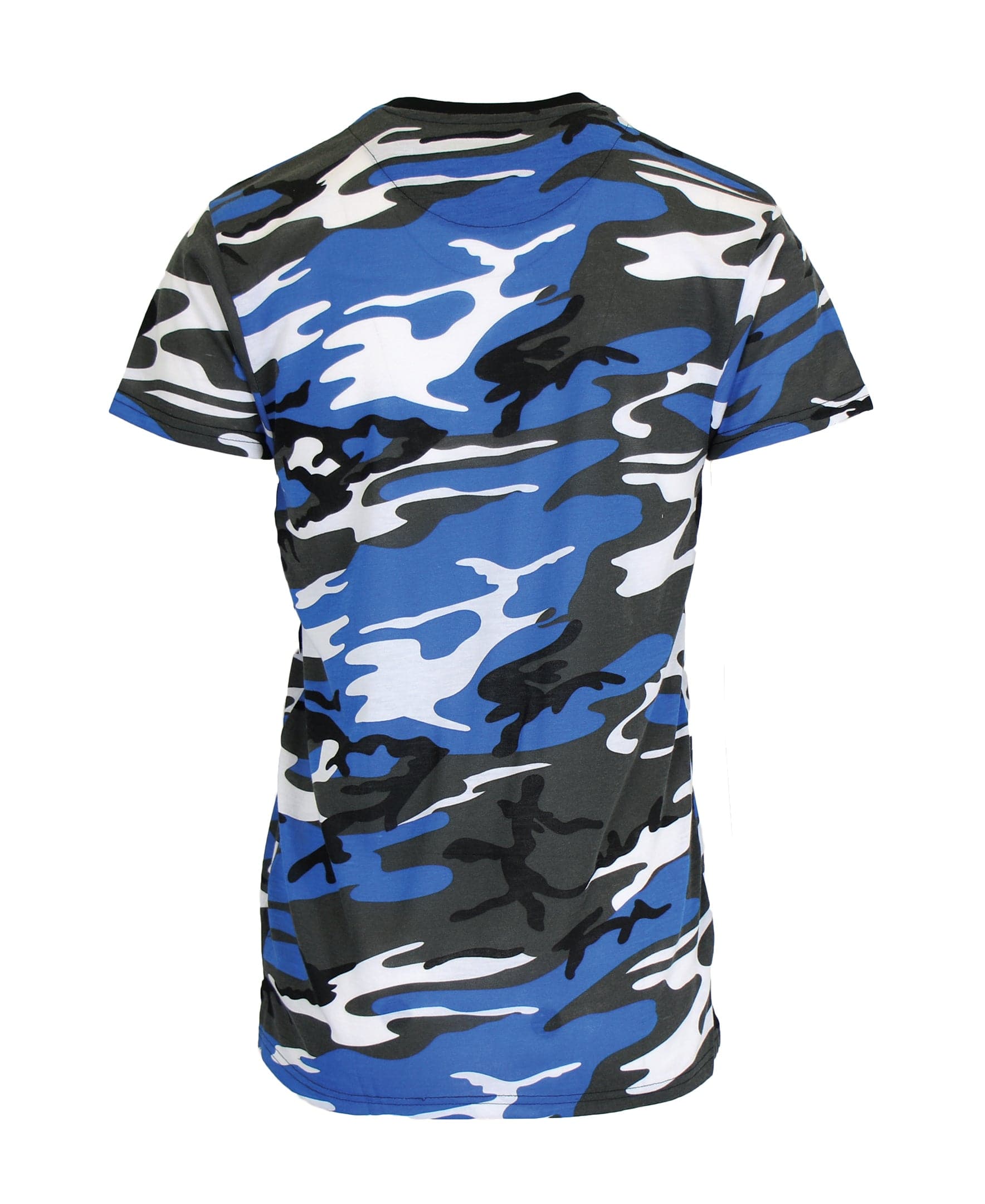 Men's Short Sleeve Hi-Low Crew Neck Camo Tee