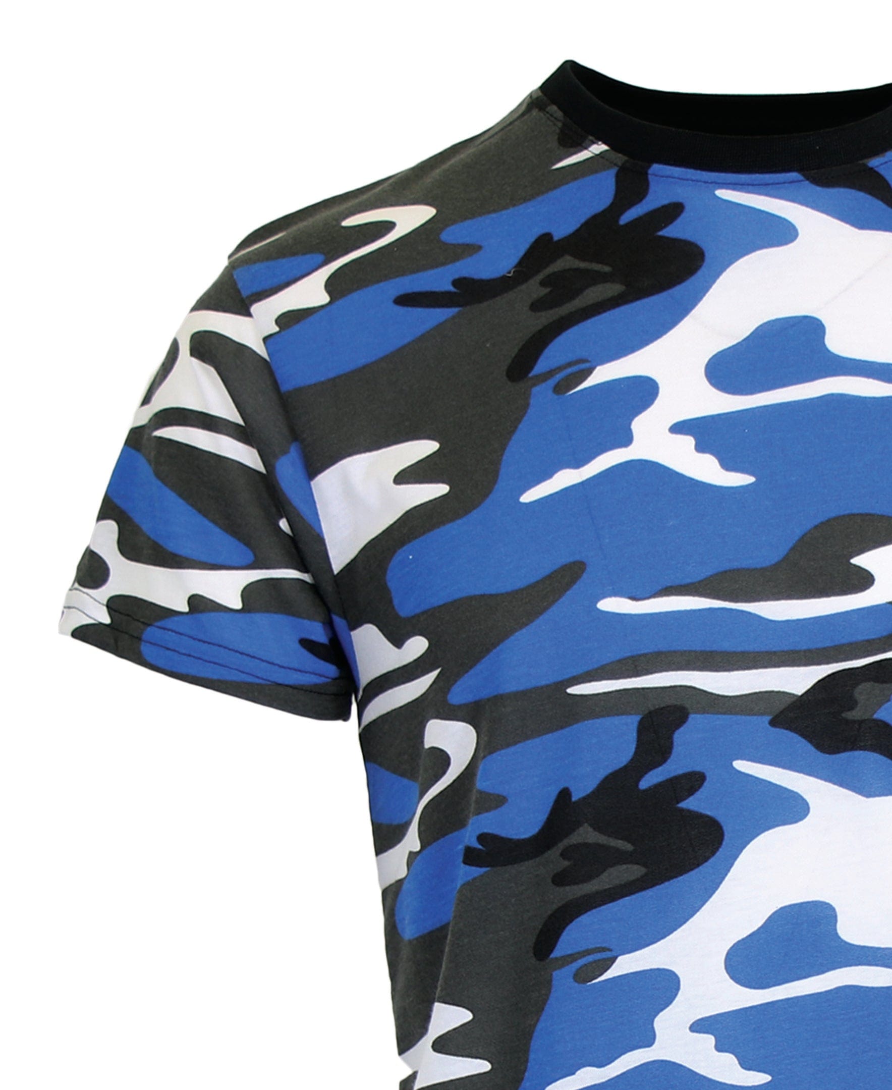 Men's Short Sleeve Hi-Low Crew Neck Camo Tee