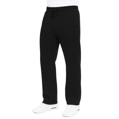 Men's Classic Heavyweight Fleece Sweatpants with Open Bottom (S-3XL)