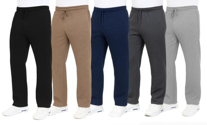 Men's Classic Heavyweight Fleece Sweatpants with Open Bottom (S-3XL)
