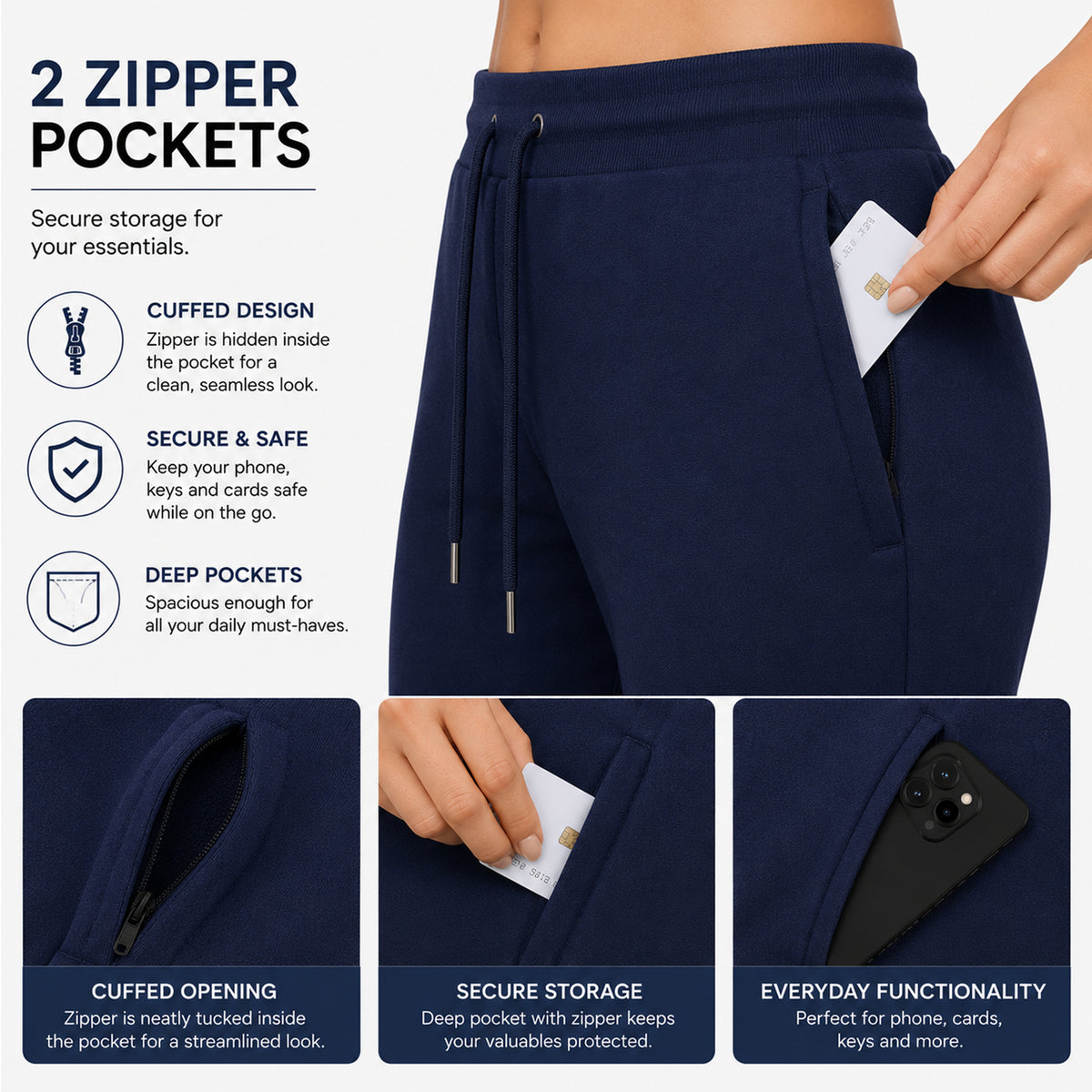 3-Pack Women's Loose Fit Fleece Jogger Sweatpants (S-5XL) - GalaxybyHarvic