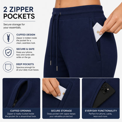3-Pack Women's Loose Fit Fleece Jogger Sweatpants (S-5XL) - GalaxybyHarvic