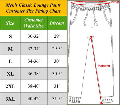 Men's Classic Lounge Pants (Sizes, S-3XL)