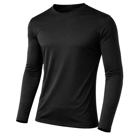 Men's Moisture Wicking Long Sleeve Performance Crew Neck Tagless Tee (Sizes, S-2XL) - GalaxybyHarvic