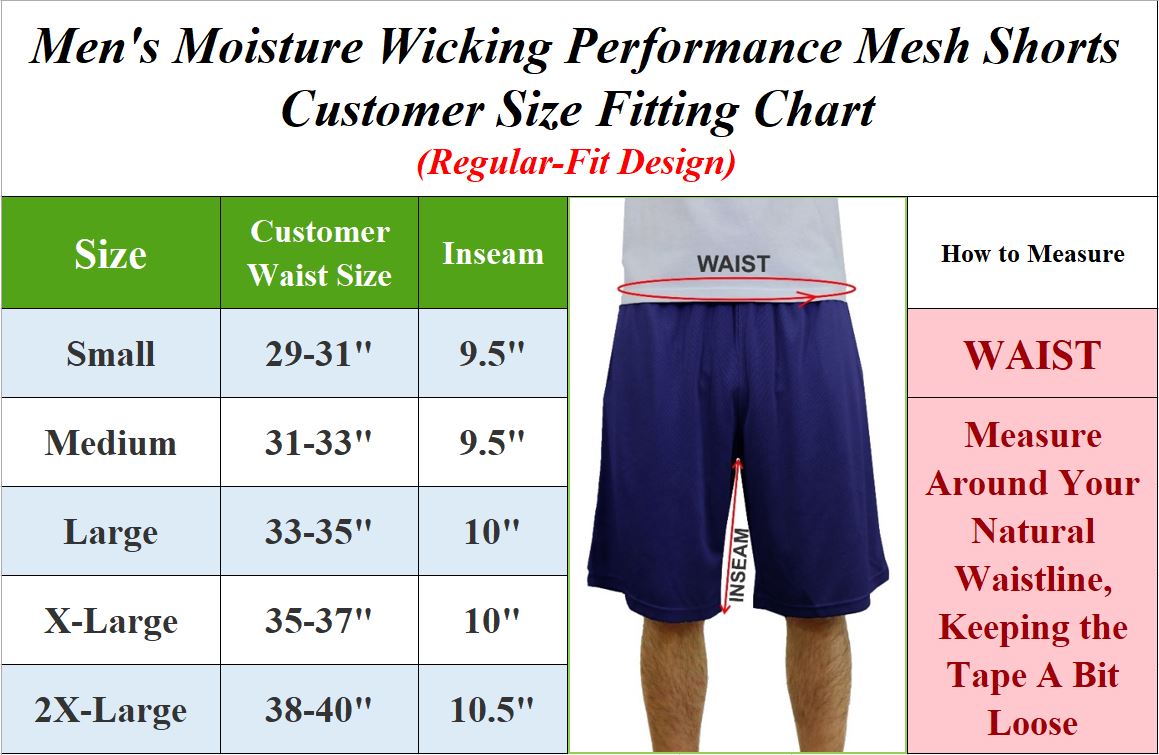 Men's 5-Pack Lightweight Breathable Moisture Wicking Mesh Shorts