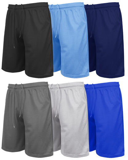 Men's 5-Pack Lightweight Breathable Moisture Wicking Mesh Shorts