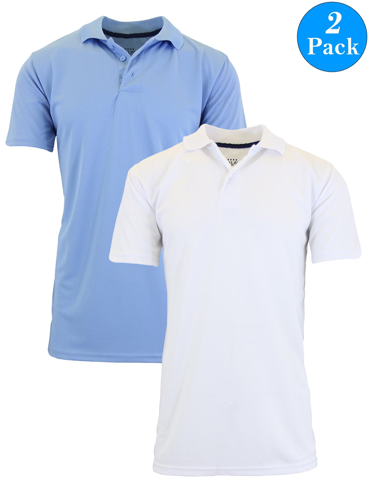 Men's Dry Fit Moisture-Wicking Polo Shirt (2-Pack) - GalaxybyHarvic