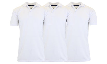 Men's Dry Fit Moisture-Wicking Polo Shirt (3-Pack) - GalaxybyHarvic